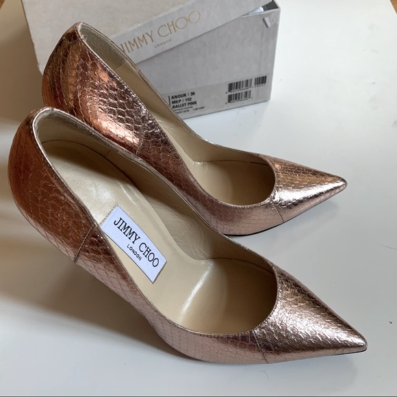 Jimmy Choo Shoes - size 38 Jimmy Choo python snakeskin metallic heels